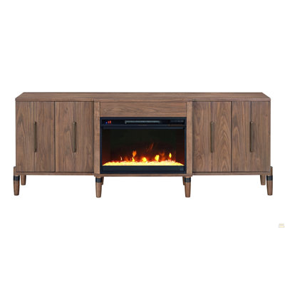 78 Inch Fireplace TV Stand For Tvs Up To 90 Inches, Minimal Assembly