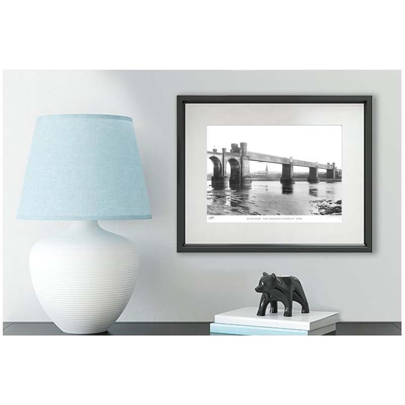 Runcorn, The Railway Viaduct 1900 - Single Picture Frame Print, 60cm H x 80cm W x 2.3cm D