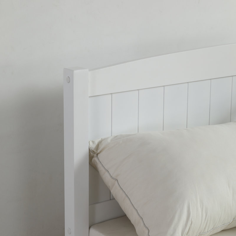 Heffron Solid Wood Bed, Full, White