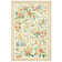 Floral  Area Rug Machine Washable Boho Area Rugs with Non-Slip Backing, Oriental Inspired Vintage Design for Living Room, Bedroom, Dining Room, and Home Office