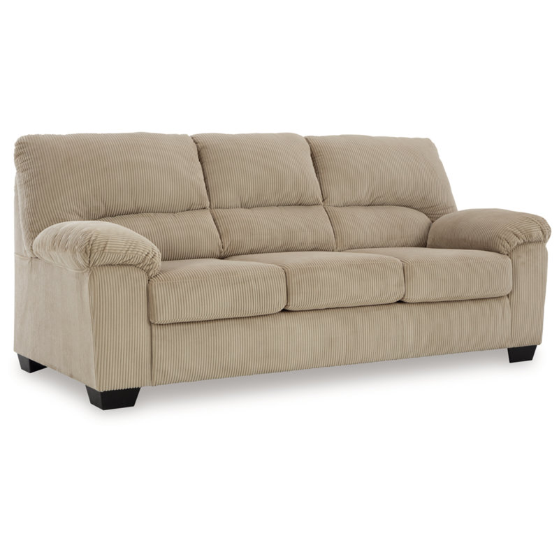 Castanon Sofa, Beige Polyester