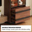 Armoire latérale autoportante 31,5 po en bois de pin brun avec porte vitrée 31,50 po