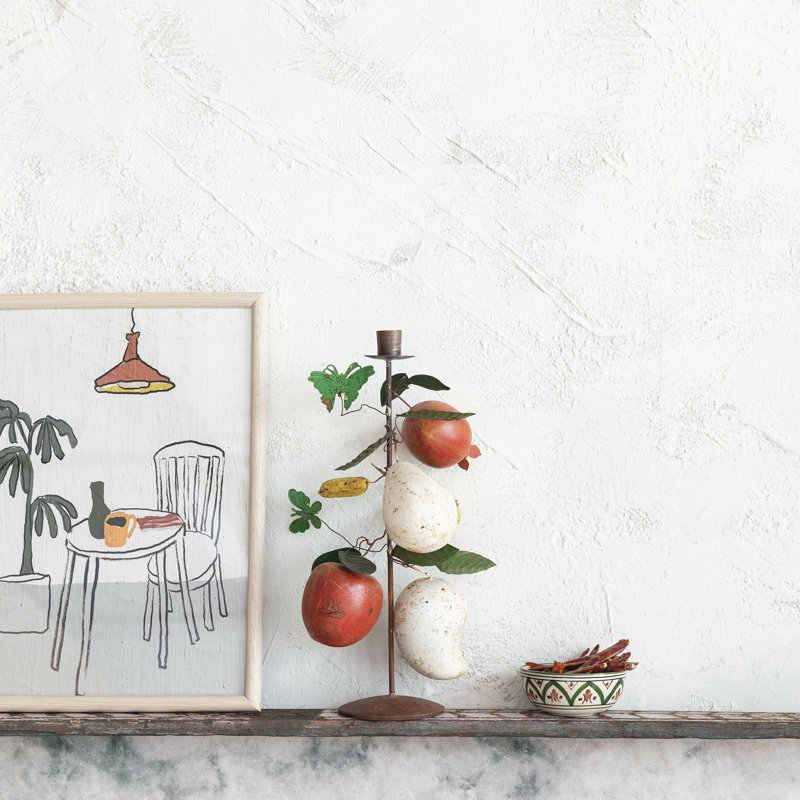 Orchard Bounty Metal Taper Candle Holder
