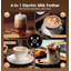 Teendow 900ml Electric Milk Frother Machine, Coffee Foamer Stainless Steel Milk Pitcher, Tea Stirrer, Hot And Cold Double,sliver