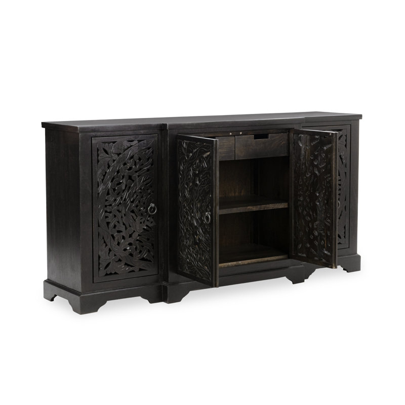 Clairabelle 72'' W Solid Wood Sideboard, Harvest Walnut