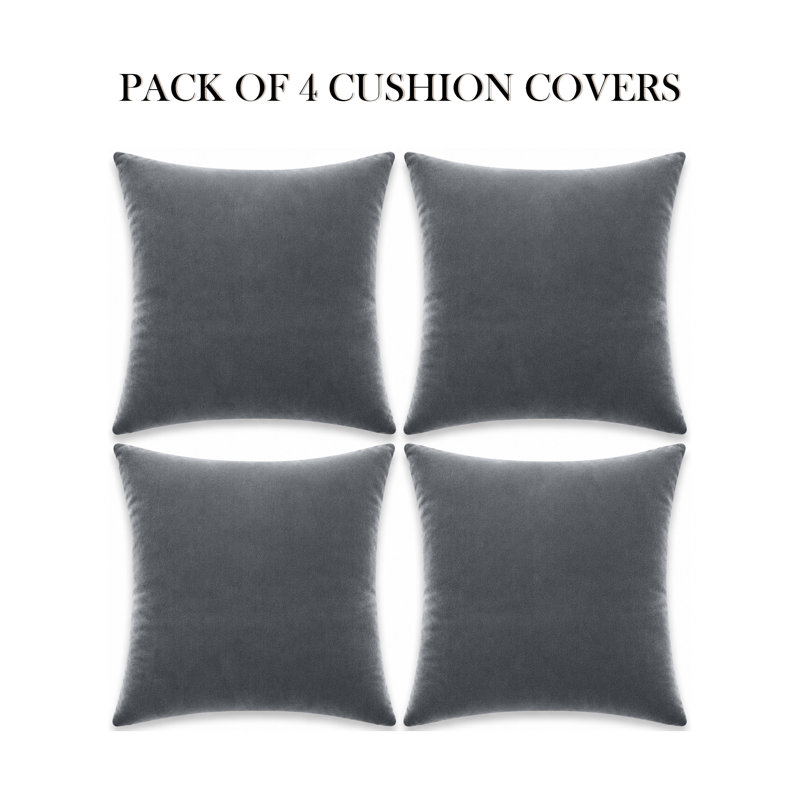 Eva-Sophia Square Scatter Cushion, Charcoal