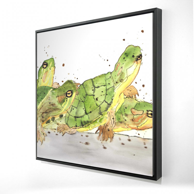 "Petites tortues aquatiques" sur toile