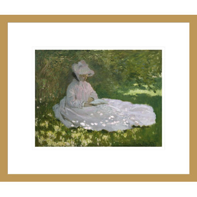 «Springtime» par Claude Monet, impression giclée encadrée