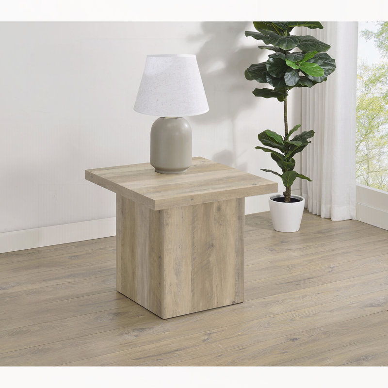 Table de bout en pin vieilli