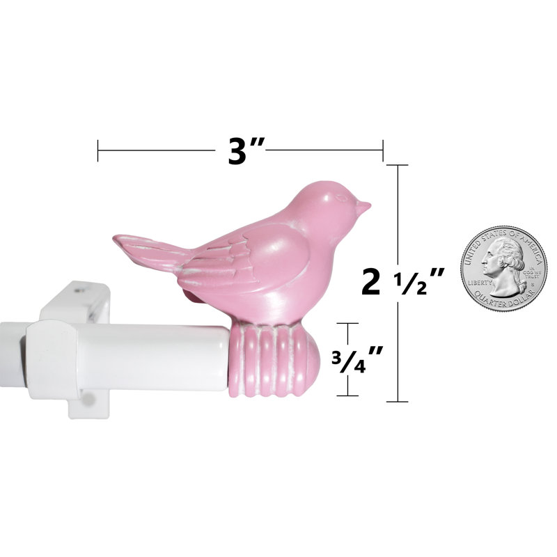 Tringle à rideaux simple réglable Kolb, 48 po à 84 po, Étain