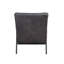 Fauteuil d'appoint en cuir fleur et fer mat