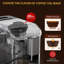 Machine à espresso 4 en 1 entièrement automatique avec moulin à café conique et mousseur à lait, machine à café à écran tactile pour café au lait, cappuccino et américain