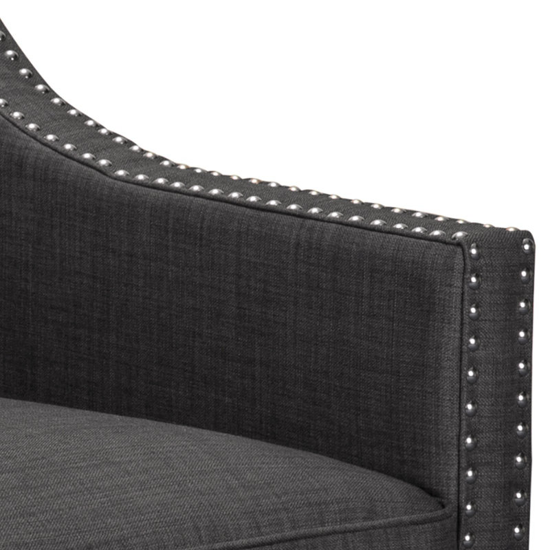 Comisha Upholstered Armchair, Charcoal