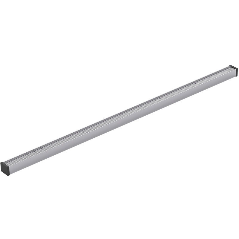 Linear Grid Shower Drain, Bright Silver