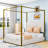 Queen Upholstered Canopy Bed with Headboard
