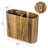 Acacia Wood Wall-Mounted Utensil Holder Flatware Caddy