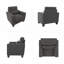 Fauteuil Alitza de 88,9 cm de large-676781024