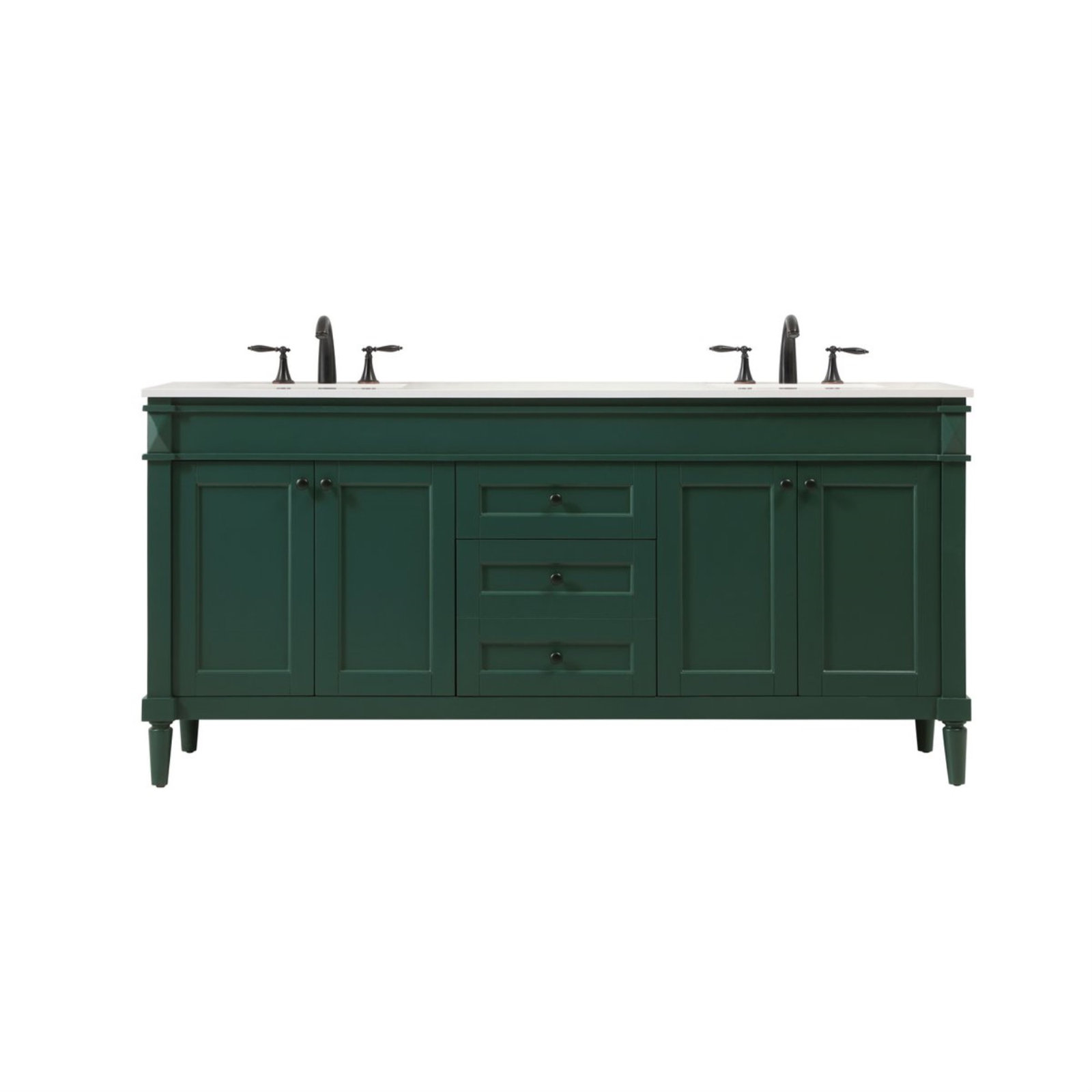 Readington 72'' Double Bathroom Vanity, Green