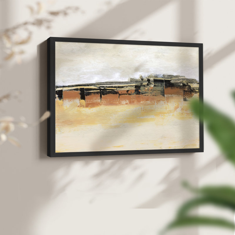 Bridges ocre II - reproduction encadrée - réarmable, H 16 po x l 20 po, Noir, noir, noir, noir