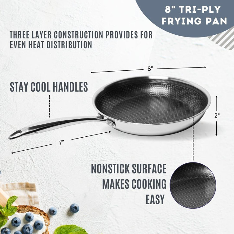 Copper Chef Titan Tri-Ply 8 inch Skillet Fry Pan with Lid