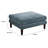 Rio 32 Inch Modular Ottoman, Box Cushion Seat, Wood Legs, Slate Blue Fabric-2139065514