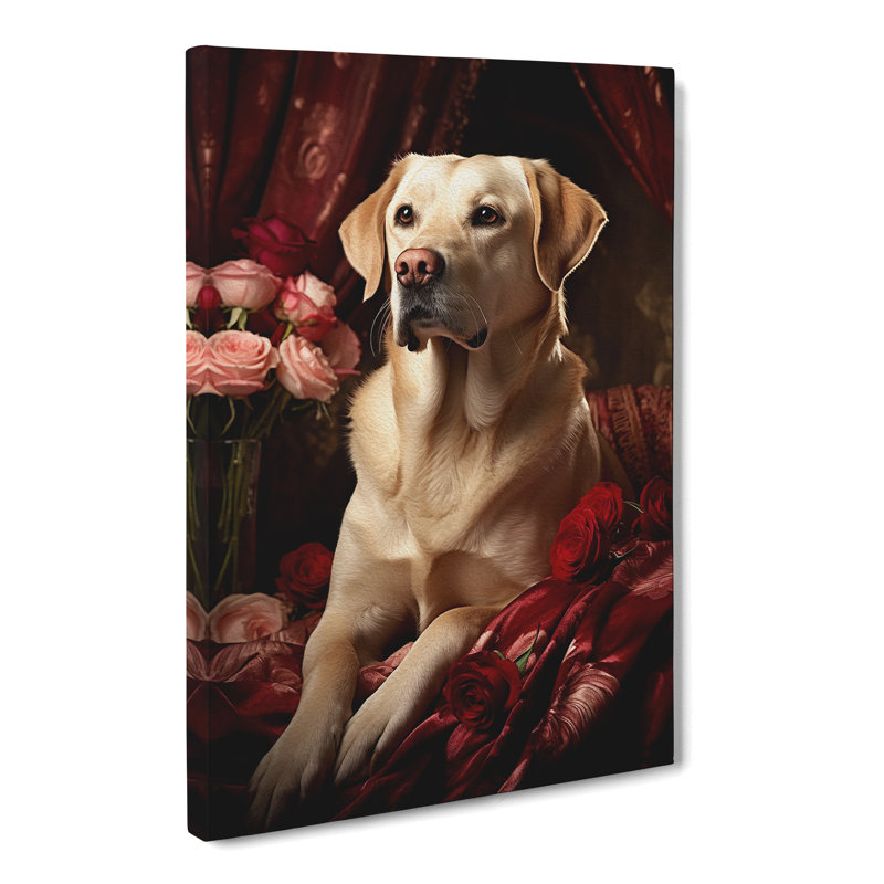 Labrador Retriever Romanticism - Wrapped Canvas, 60cm H x 40cm W x 3cm D