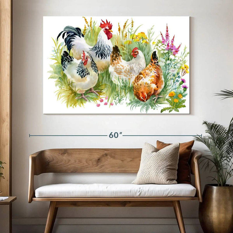 Brampt Chicken Posse, 34" H x 51" W