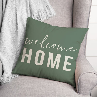 Housse de coussin d'extérieur carré Welcome Home