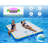 AMERLIFE Inflatable Floating Dock, Non-Slip Air Dock Platform Floating Island Raft with Detachable Ladder and Water Zone for Pool Lake Beach Ocean-113025742-113025744