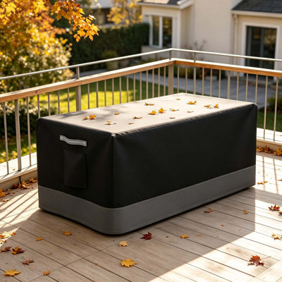 Large Coffee Table Cover – Heavy Duty 600D Waterproof Outdoor Furniture Cover with Elastic Hem & Vents