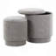 Ensemble de repose-pieds contemporain rembourré en tissu-778313149
