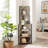 6-Tier Corner Open Shelf Bookcase Wood Rack Freestanding Shelving Unit,Sturdy Stand Small Bookshelf-1061152368