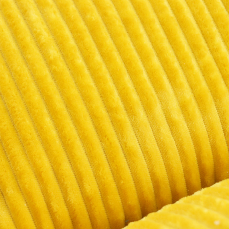 Velours côtelé en fausse fourrure jaune confortable pour le dortoir, aucun assemblage requis, cou de soutien ergonomique, poids du produit 31 lb, chambre à coucher souple de 27,5 po de hauteur, nécessaire, support dorsal, hauteur de 34 colis