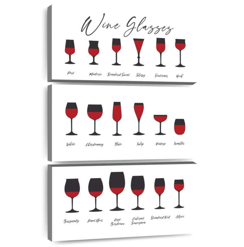 Yarlin Wine Glasses Chart, 45'' H x 28'' W