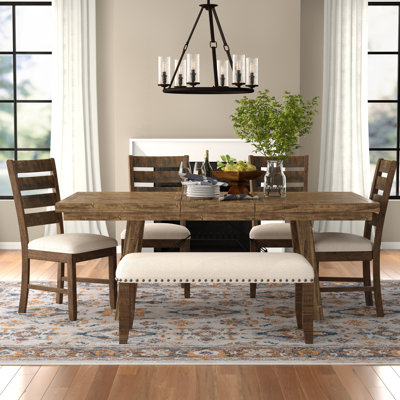 Zaneta 6 - Person Extendable Four Leg Dining Set
