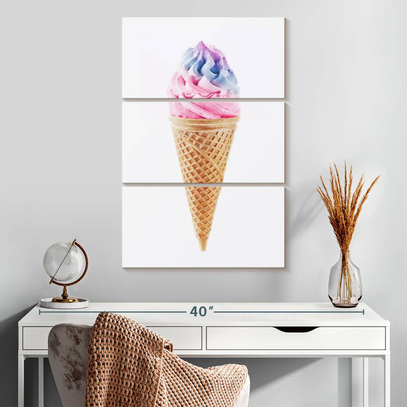 Yarlin Pink Ice Cream, 32" H x 20" W