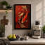 Dance of Golden Koi Japandi - Wrapped Canvas-442384038-442384045