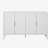 Modern 57.5" Stripe Door Storage Cabinet, 4-Door Sideboard with Back-of-Door Storage Racks & Side Hooks, Adjustable Shelves, MDF Cabinet with Aluminum Handles-569878383