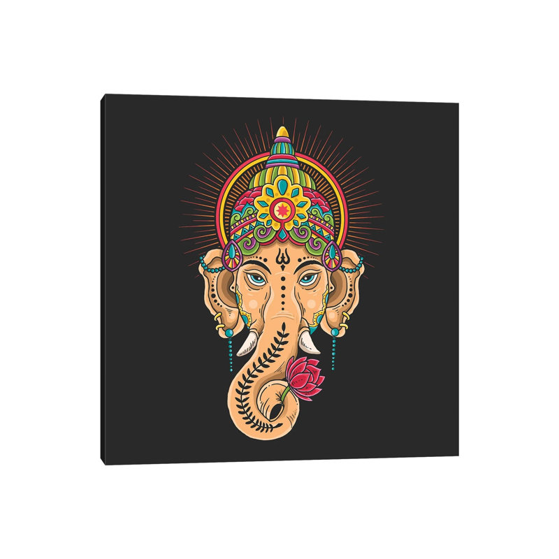 God Shiva Tibetan Motive by Art Mirano - Wrapped Canvas Print, 30.48cm H x 30.48cm W x 1.91cm D