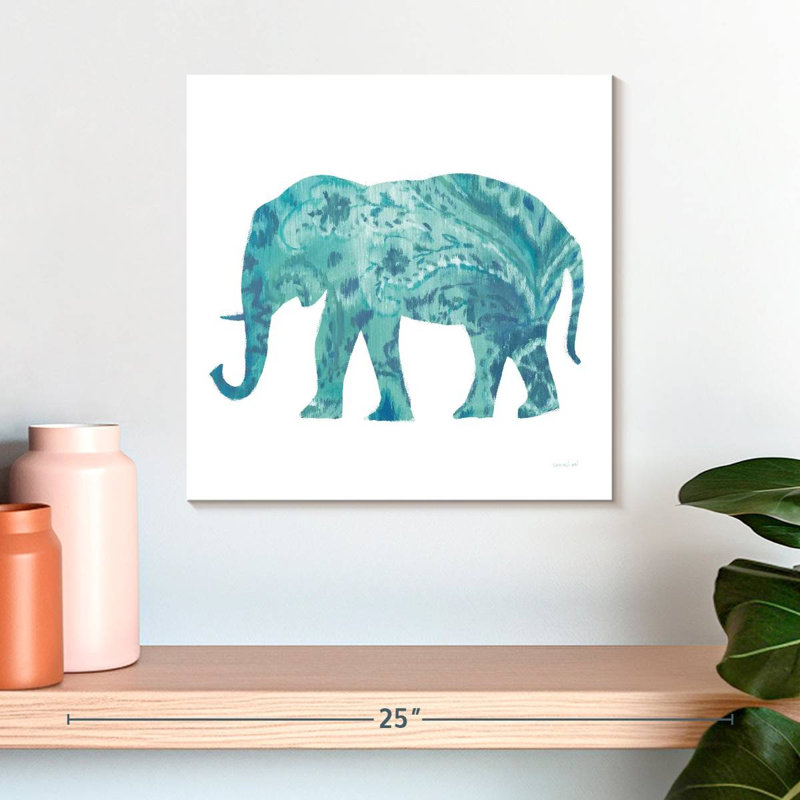 Éléphant brun sarcelle Brampt II, H 16 po x l 16 po