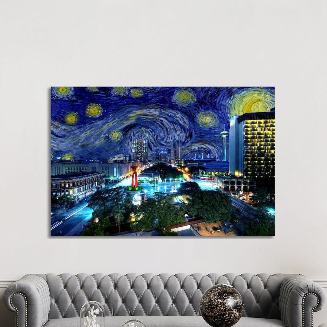 San Antonio, Texas Starry Night Skyline