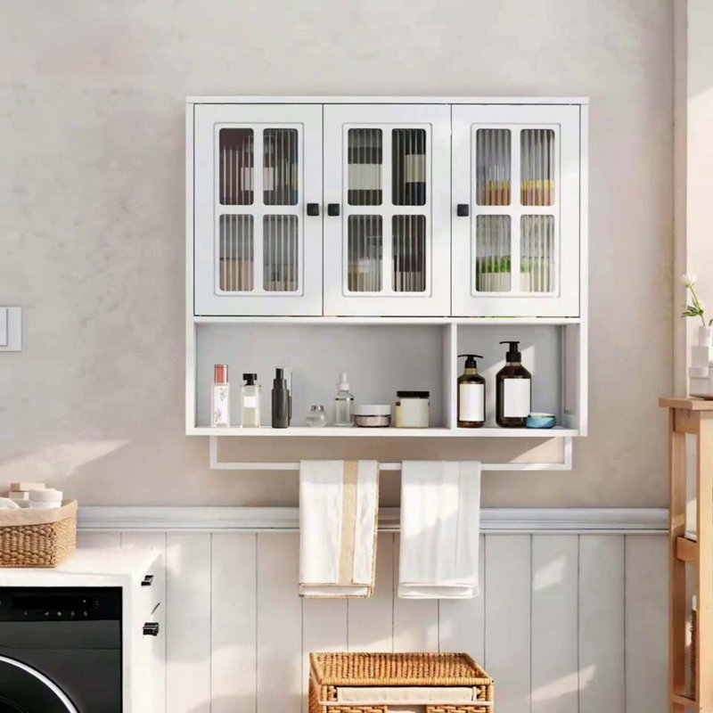 Armoire murale de salle de bain, Blanc