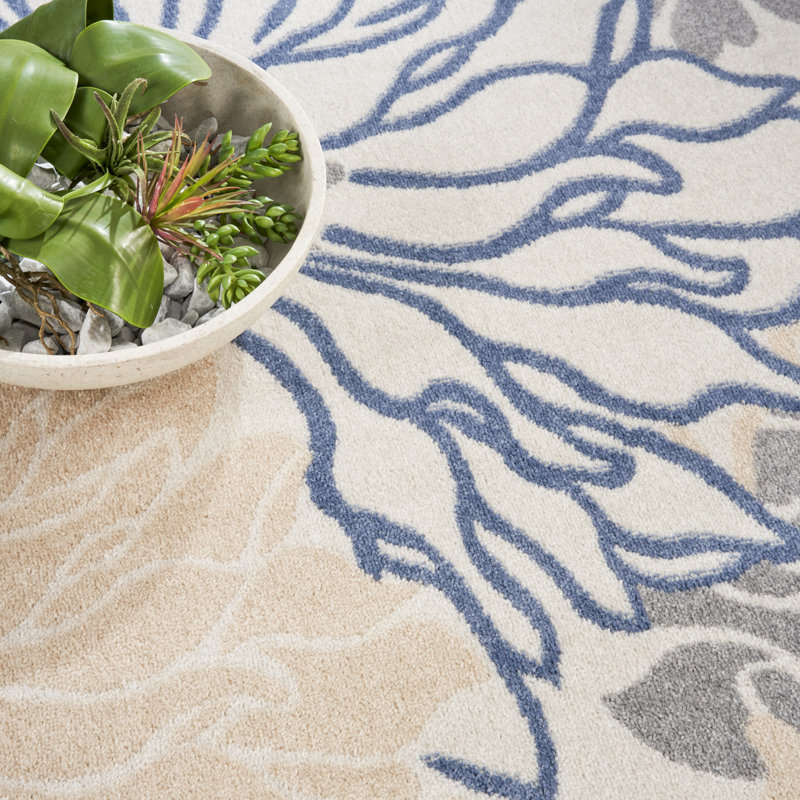 Floral Indoor Rug, Rectangle 8' x 10'