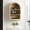 Armoire arquée en bois pour rangement mural