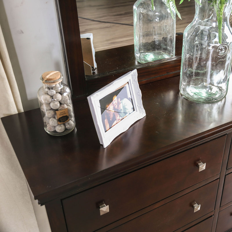 Barton Tussey 6 Drawer Standard Dresser/Chest, Brown Cherry, SKU 1