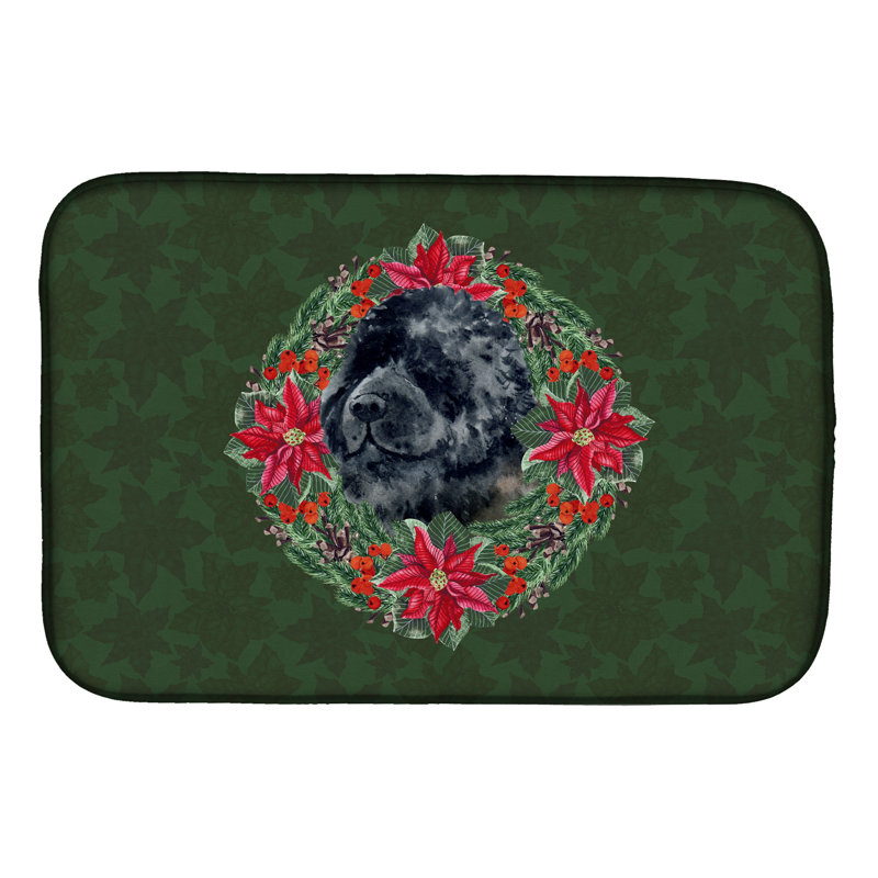 Tapis de séchage à couronne poinsetta terre-neuve
