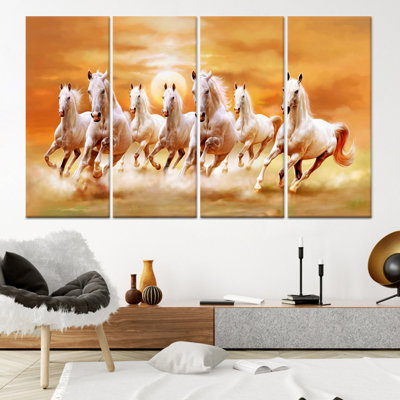 «Modern Loft», impression sur toile, chevaux 4 pi