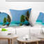 Plage avec sable blanc et eau turquoise - Coussin Sea & Shore-29460446-29488337