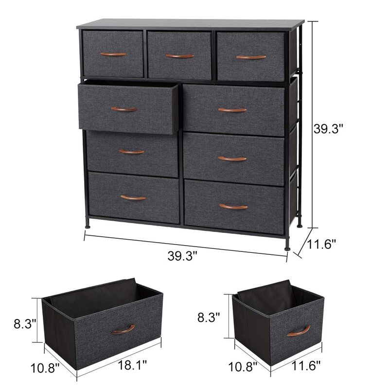 Wade Logan® Arnoldine 9 Drawer 39.3