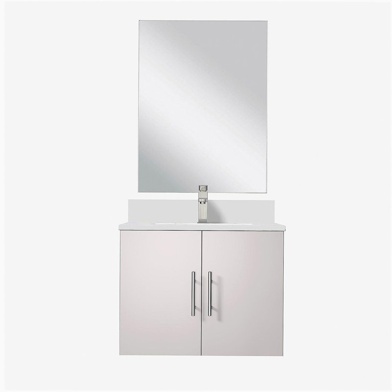 Lavabo de baignoire avec robinet et miroir à DEL
